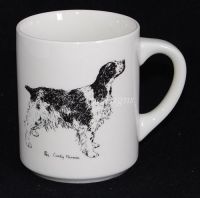 Cindy Farmer SPANIEL Dog Coffee Mug - Vintage 1985